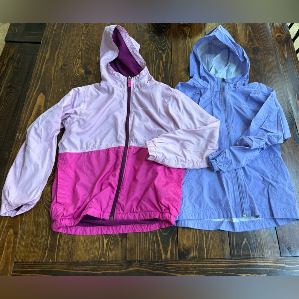 Columbia Pink and Lavender Kids Raincoat Bundle